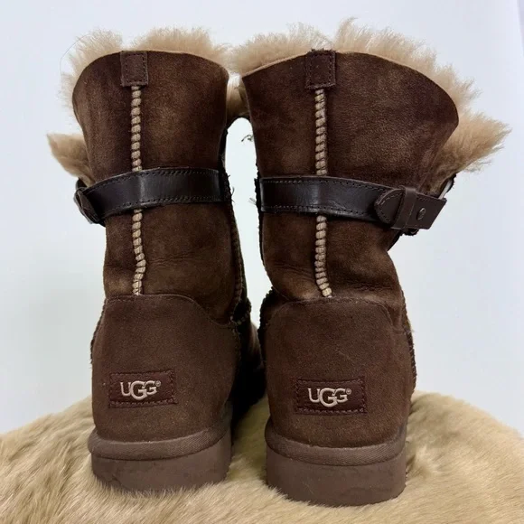 UGG Chocolate Brown Winter Boots - Picture 2 of 8